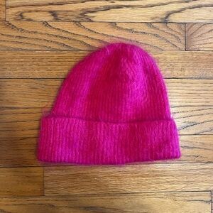 COS Vibrant Pink Mohair Beanie